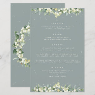 Seafoam Snowberry+Eukalyptus 4 Course Wedding Menu