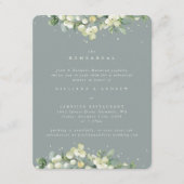 Seafoam Snowberry+Eukalyptus Wedding Probe Begleitkarte (Vorderseite)