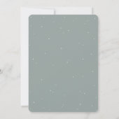 Seafoam Snowberry+Eukalyptus Wedding Probe Einladung (Rückseite)