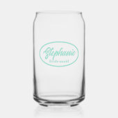 Seafoam Stilname Wedding Bridesmaid Glass Dosenglas (Vorderseite)