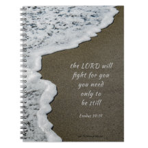 Seafoam-Strand-Bibelvers-Spiralblock Klein