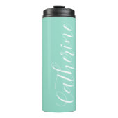 Seafoam Stylized Wedding Bridesmaid Thermosbecher (Vorderseite)
