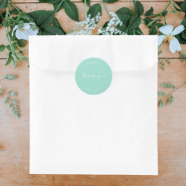 Seafoam Stylized Wedding Vielen Dank Runder Aufkleber