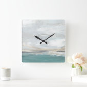 Seafoam Vista Quadratische Wanduhr (Zuhause)