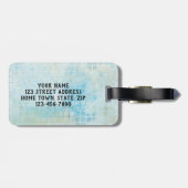 Seafoam Watercolor Beach Muster Gepäckmarke Gepäckanhänger (Rückseite horizontal)