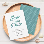 Seafoam Waves Save the Date Card<br><div class="desc">Die Seafoam Waves Save the Date-Karte weist auf die grünen Meereswellen zurück. Personalisieren Sie es, indem Sie den Platzhalter-Text ersetzen. Für weitere Optionen, wie zum Beispiel den Schriftart zu ändern und ihn zu vergrößern oder zu verändern, klicken Sie auf den Button "Anpassen". *Bitte beachten Sie, dass das Zazzle-Wasserzeichen, das in...</div>