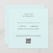 Seafoam Wedding QR Code UAWG Flat Card (Vorne/Hinten)