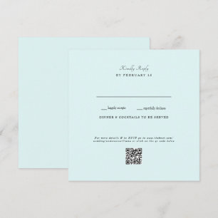 Seafoam Wedding QR Code UAWG Flat Card