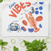 Seafood Beach Fisherman Ocean Tropical Quote  Geschirrtuch (Gefaltet)