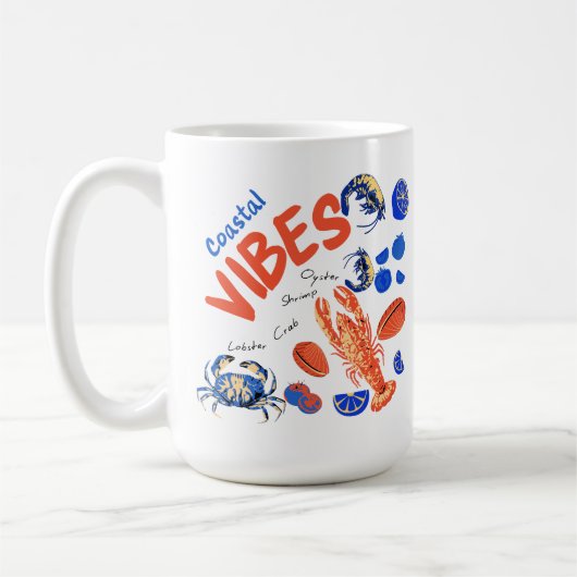 Seafood Beach Fisherman Ocean Tropical Quote  Kaffeetasse (Links)