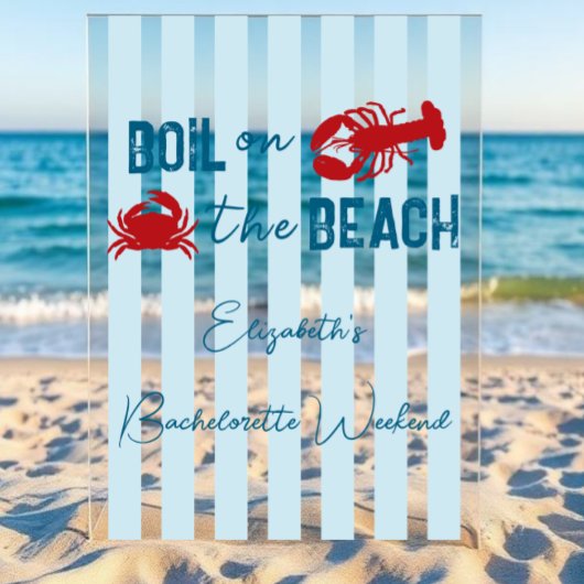 Seafood Boil Bachelorette Party Acrylschild