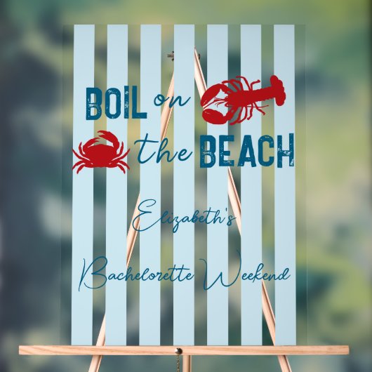 Seafood Boil Bachelorette Party Acrylschild (Neutral)