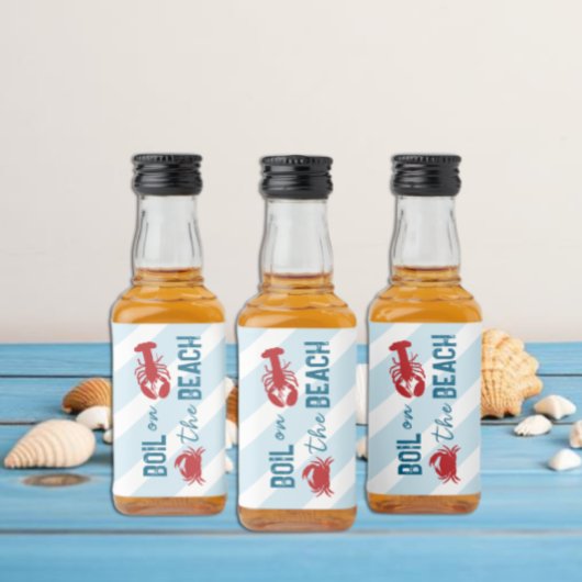 Seafood Boil Bachelorette Party Alkoholflaschenetikett
