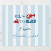 Seafood Boil Bachelorette Party Bierflaschenetikett (Einzelnes Label)