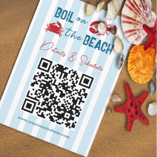 Seafood Boil Bachelorette Party Details & Website Begleitkarte