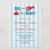 Seafood Boil Bachelorette Party Einladung (Vorderseite)