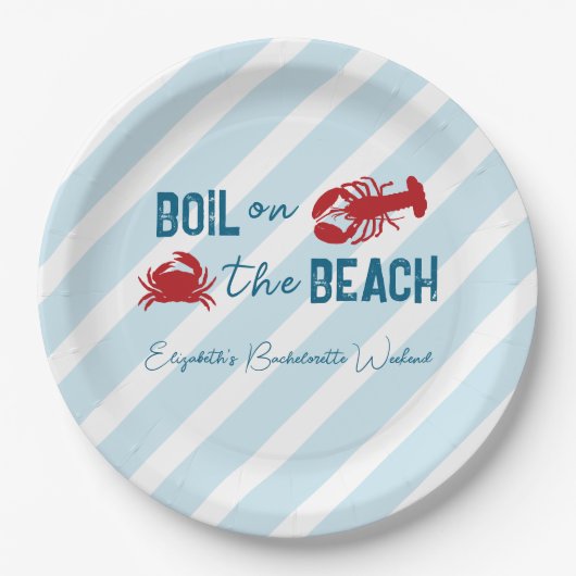 Seafood Boil Bachelorette Party Pappteller (Vorderseite)