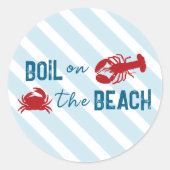 Seafood Boil Bachelorette Party Runder Aufkleber (Vorderseite)