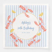Seafood Boil Hummer Bake Birthday Napkin Serviette (Vorderseite)
