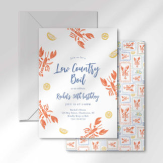 Seafood Boil Hummer Bake Einladung