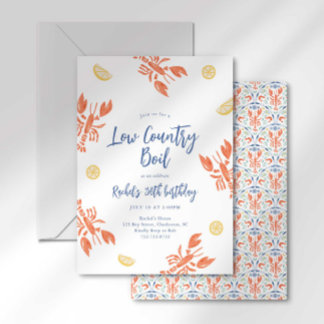 Seafood Boil Hummer Bake Einladung