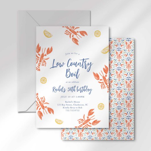 Seafood Boil Hummer Bake Einladung