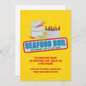 Seafood Boil Jährlich 4. Juli Party Einladungen (Vorne/Hinten)