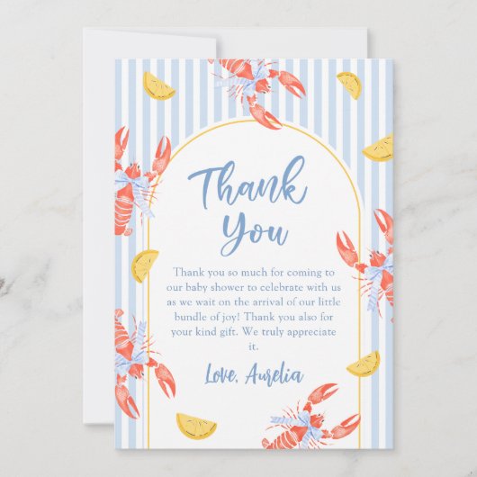 Seafood Boil Lobster Geburtstag Danke Karte (Vorderseite)