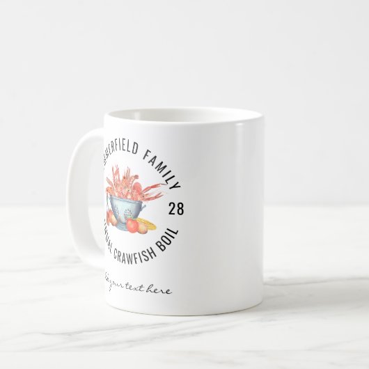 Seafood Boil Matching Family Crawfish Party Custom Kaffeetasse (Vorderseite Links)