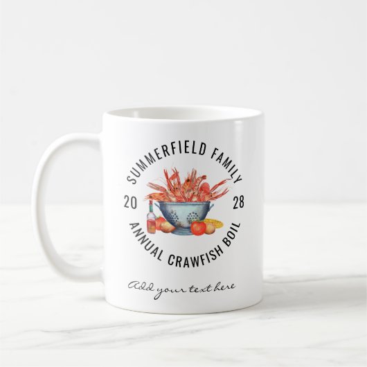 Seafood Boil Matching Family Crawfish Party Custom Kaffeetasse (Links)