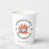 Seafood Boil Matching Family Crawfish Party Custom Pappbecher (Vorderseite)
