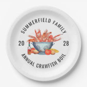 Seafood Boil Matching Family Crawfish Party Custom Pappteller (Vorderseite)