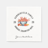 Seafood Boil Matching Family Crawfish Party Custom Serviette (Vorderseite)