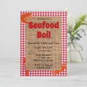 Seafood-Boil-Party Einladungen (Stehend Vorderseite)