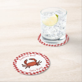 Seafood Boil Party Runder Pappuntersetzer