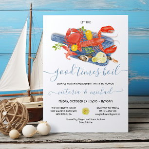 Seafood Boil Verlobung Probe Abendessen Party Einladung