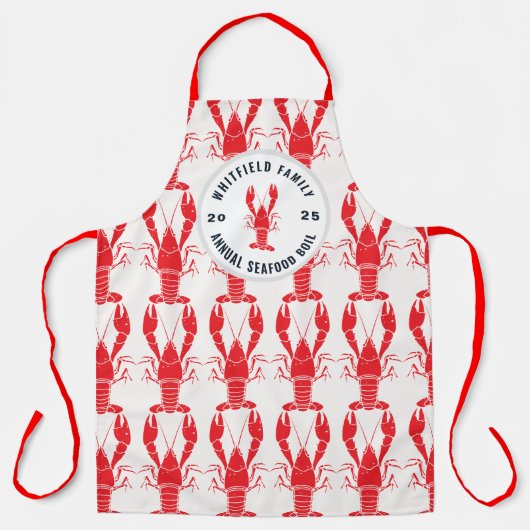 Seafood Booking Custom Annual Wiedersehen Lobster Schürze (Vorderseite)