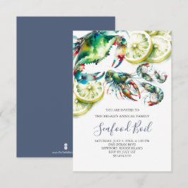 Seafood Booking Family Summer Party Klein Einladung
