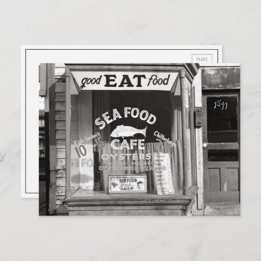 Seafood Cafe, 1937 Postkarte (Vorne/Hinten)