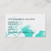 Seafood Catering Restaurant Chef Business Card Visitenkarte (Rückseite)