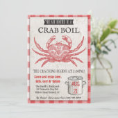 Seafood Crab Boil Einladung (Stehend Vorderseite)