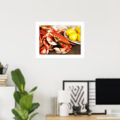 Seafood Crab Foto Poster/Print 24x19 Poster (Heimbüro)