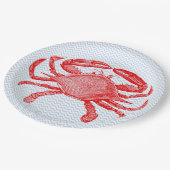Seafood Crab Picnic Pappteller (Schrägansicht)