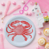 Seafood Crab Picnic Pappteller (Party)