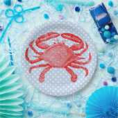 Seafood Crab Picnic Pappteller (Party)