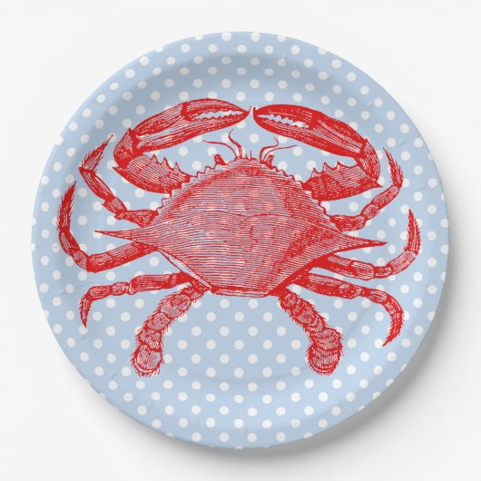 Seafood Crab Picnic Pappteller (Vorderseite)