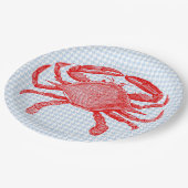 Seafood Crab Picnic Pappteller (Schrägansicht)