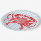 Seafood Crab Picnic Pappteller (Schrägansicht)