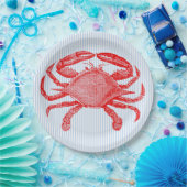 Seafood Crab Picnic Pappteller (Party)