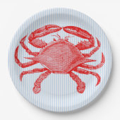 Seafood Crab Picnic Pappteller (Vorderseite)